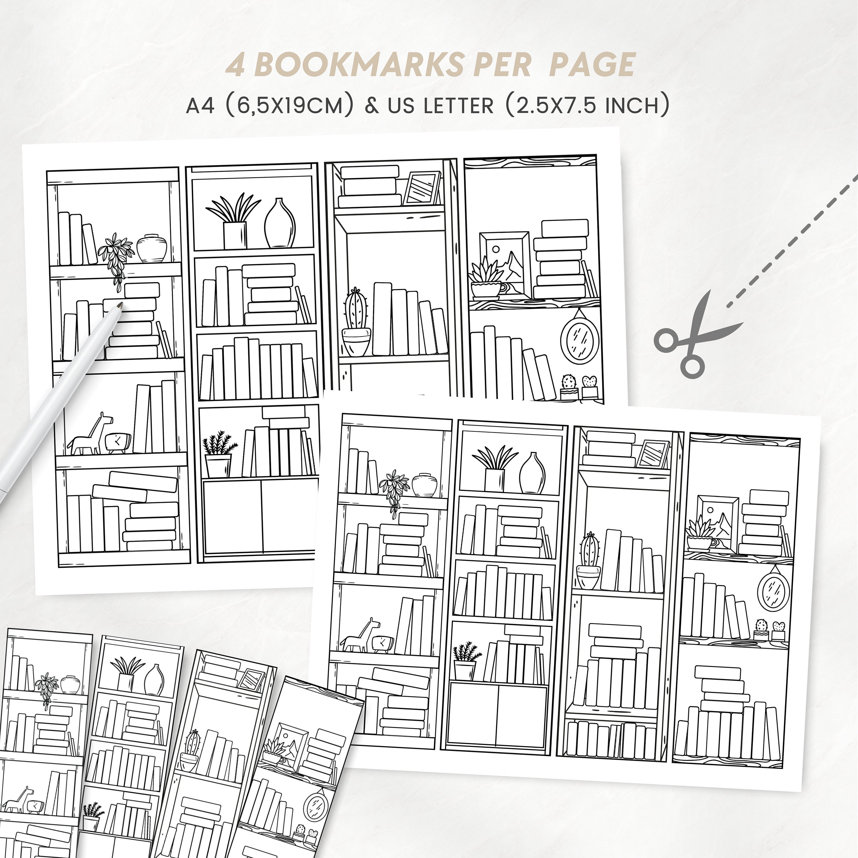 Printable Bookshelf Bookmarks, Editable Reading Tracker, Coloring Printable Bookshelf Bookmarks, Editable Reading Tracker, Coloring
