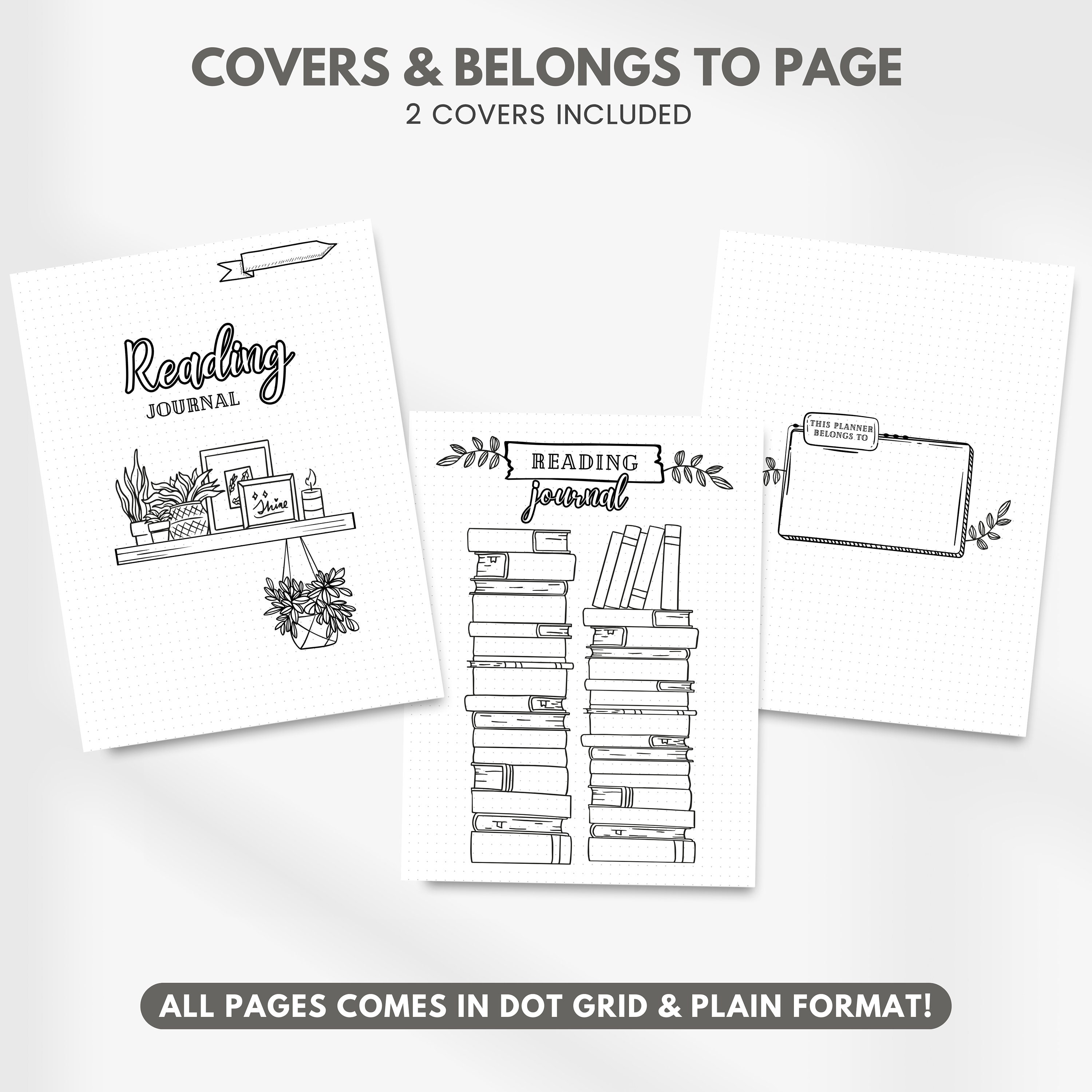 Reading Journal Bundle, Printable Reading Planner Insert, Book Trackers ...