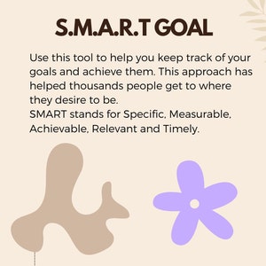Printable Goals Worksheet, Goal Setting, Goal Planner, Smart Goals, My ...