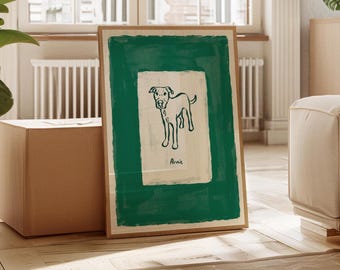 Gemaltes Tierporträt, benutzerdefinierte handgezeichnetes Kunstwerk, bunte digitale Wandkunst, moderne Kunst, personalisiertes Geschenk für Tierbesitzer