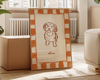 Tierportrait, Tierportrait, Maximalistische Drucke, Eklektisches Poster, Mid Century Moderne Wandkunst, Gewürzt Neutrales Wohndekor, Digitaler Download