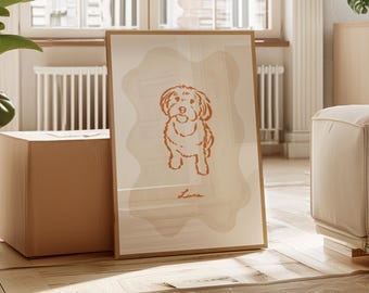 Funky Tier Gemälde: Moderne Hunde Malerei, Hunde Gemälde, Abstrakte Kunst, Original Gemälde, Original Gemälde, Original Gemälde (Kunstdrucke)