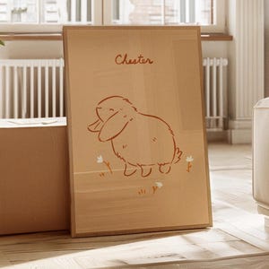 Custom Cute Pet Portrait Minimal Digital Pet Prints Hand Drawn Illustration Personalized Neutral Pet Wall Art Unique Pet Memorial Gift
