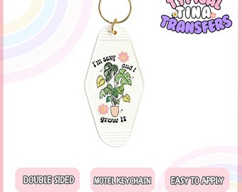 UVDTF Motel Keychain Decal | Ready to apply | High quality | Printed in house | UVDTF Transfers | Double Side Printed - set of 5 decals