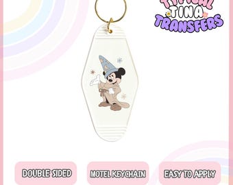 UVDTF Motel Keychain Decal | Ready to apply | High quality | Printed in house | UVDTF Transfers | Double Side Printed - set of 5 decals