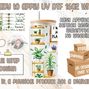 UVDTF Cup wrap | Ready to apply | High Quality | Printed in house | Easy application | Transfer | Fits 15oz-17oz cups or mugs