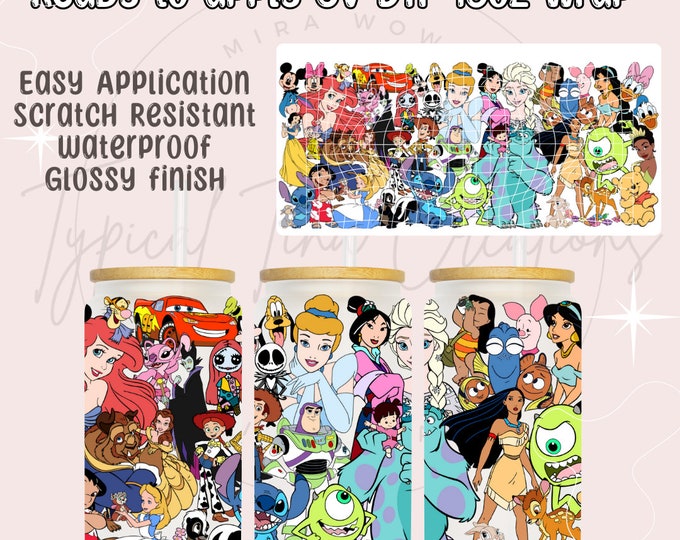 Magical Character Collage Ready to Apply UV DTF Wrap 16oz Etsy