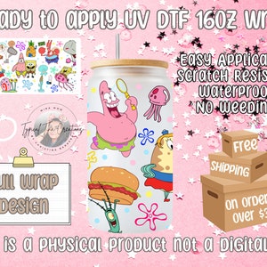 UVDTF Cup wrap | Ready to apply | High Quality | Printed in house | Easy application | Cup Transfer | Fits 16oz-17oz cups or mugs