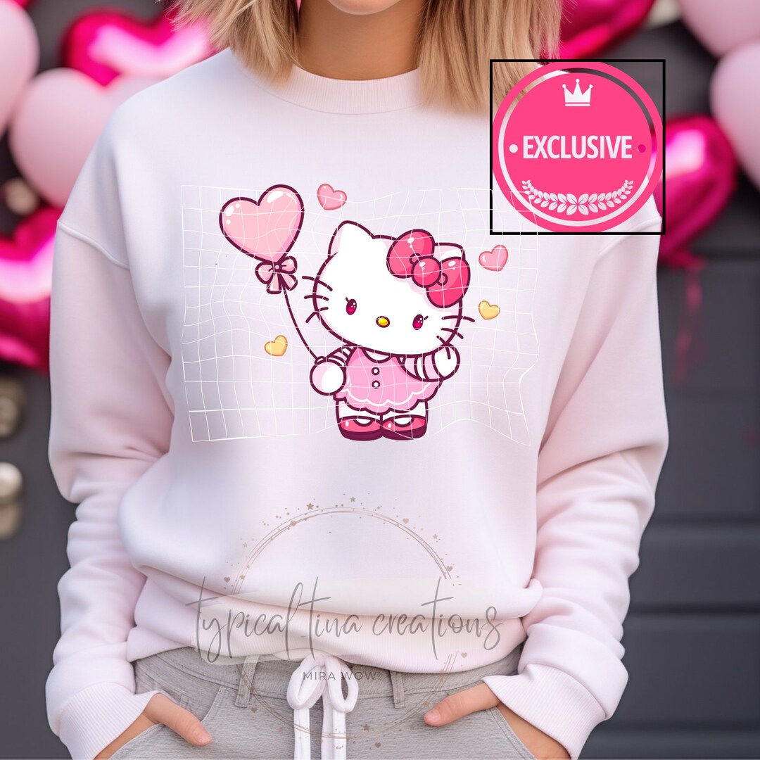 Hey Kitty Shop Exclusive DTF Print Adult Size Ready to Press DTF High Quality DTF Cold Peel ...