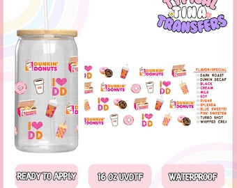 UVDTF Cup wrap | Ready to apply | High Quality | Printed in house | Easy application | Cup Transfer | Fits 16oz-17oz cups or mugs