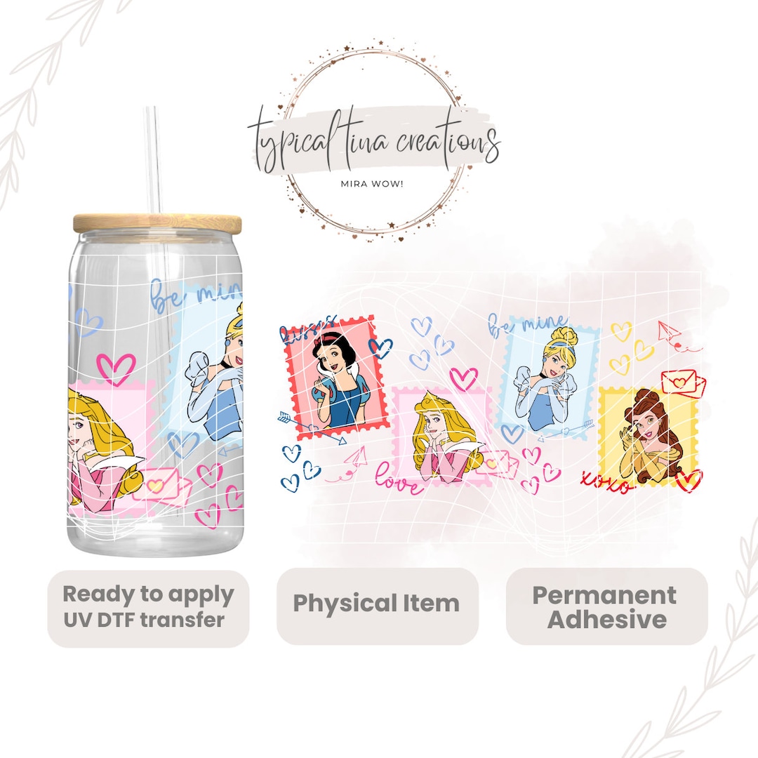 UVDTF Cup Wrap Ready to Apply High Quality Printed in House Ready to Ship Easy Application