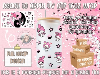 UVDTF Cup wrap | Ready to apply | High Quality | Printed in house | Easy application | Cup Transfer | Fits 16oz-17oz cups or mugs