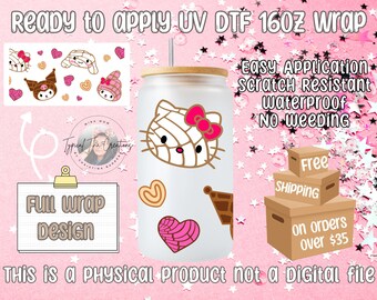 UVDTF Cup wrap | Ready to apply | High Quality | Printed in house | Easy application | Cup Transfer | Fits 16oz-17oz cups or mugs