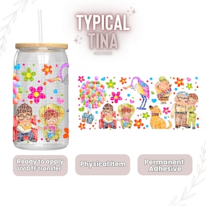 Cup wrap | UV Transfer| Ready to apply UV DTF Wrap 16oz | Waterproof | Permanent Adhesive