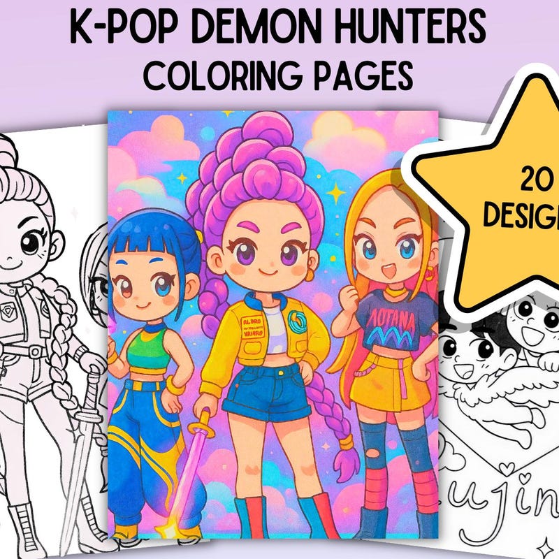 K Pop Coloring Sheets Etsy UK K Pop Coloring Sheets Etsy UK
