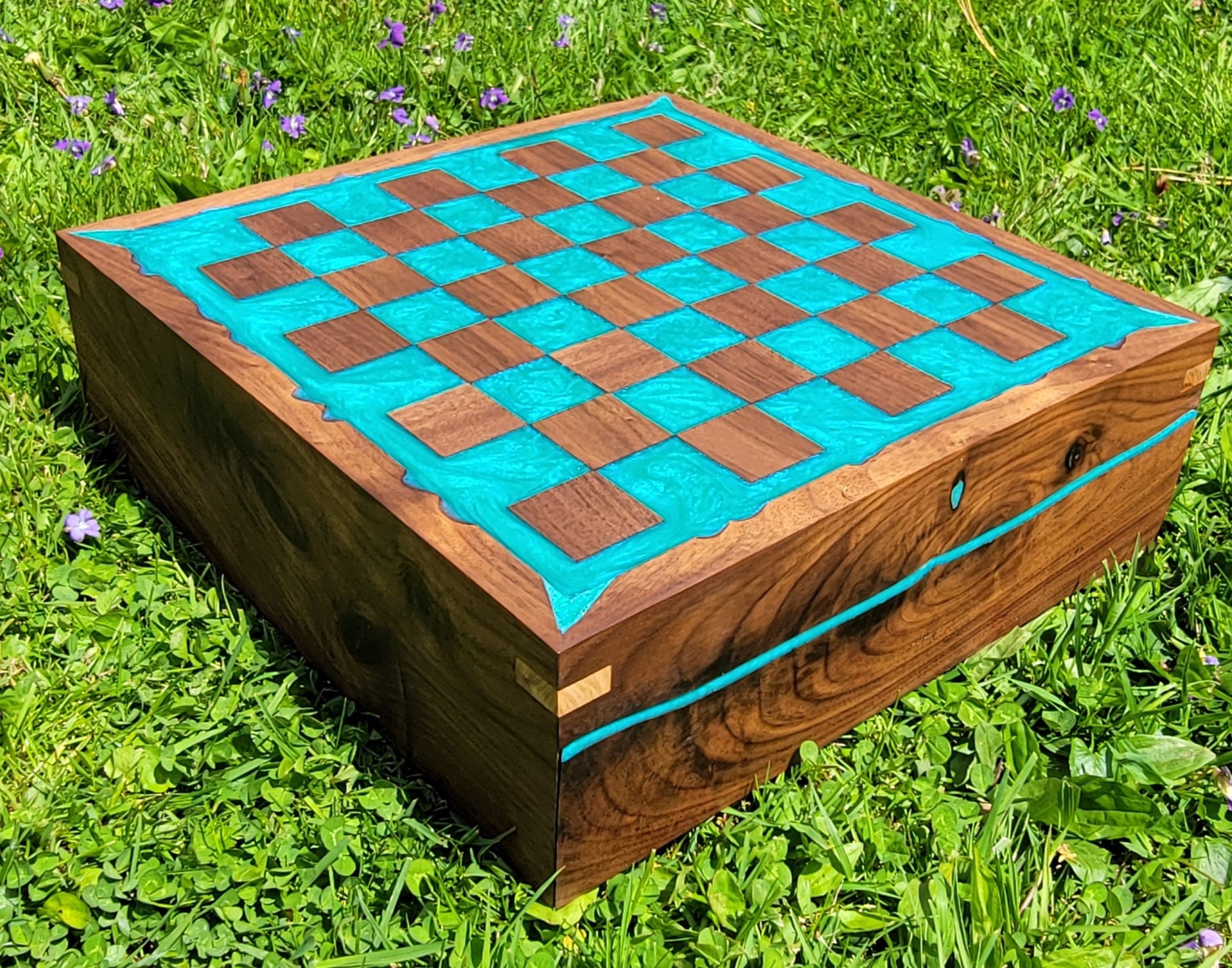 Mission Craft South American Walnut & Maple Solid Wood Chess Board - 2  Squares