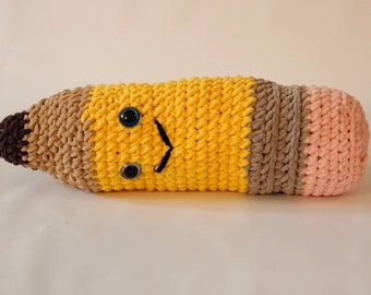 Crocheted Giant Pencil Stuffie