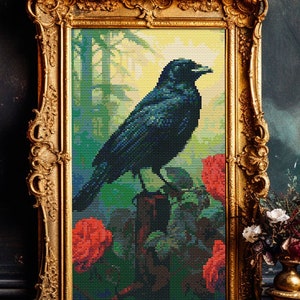 Kreuzstich Muster pdf -Fall Gothic Raven & Roses - ALLE BOARDS - Lesen Sie die Angebotsbeschreibung!Xstitch SAL Autumn Stitch-A-Long