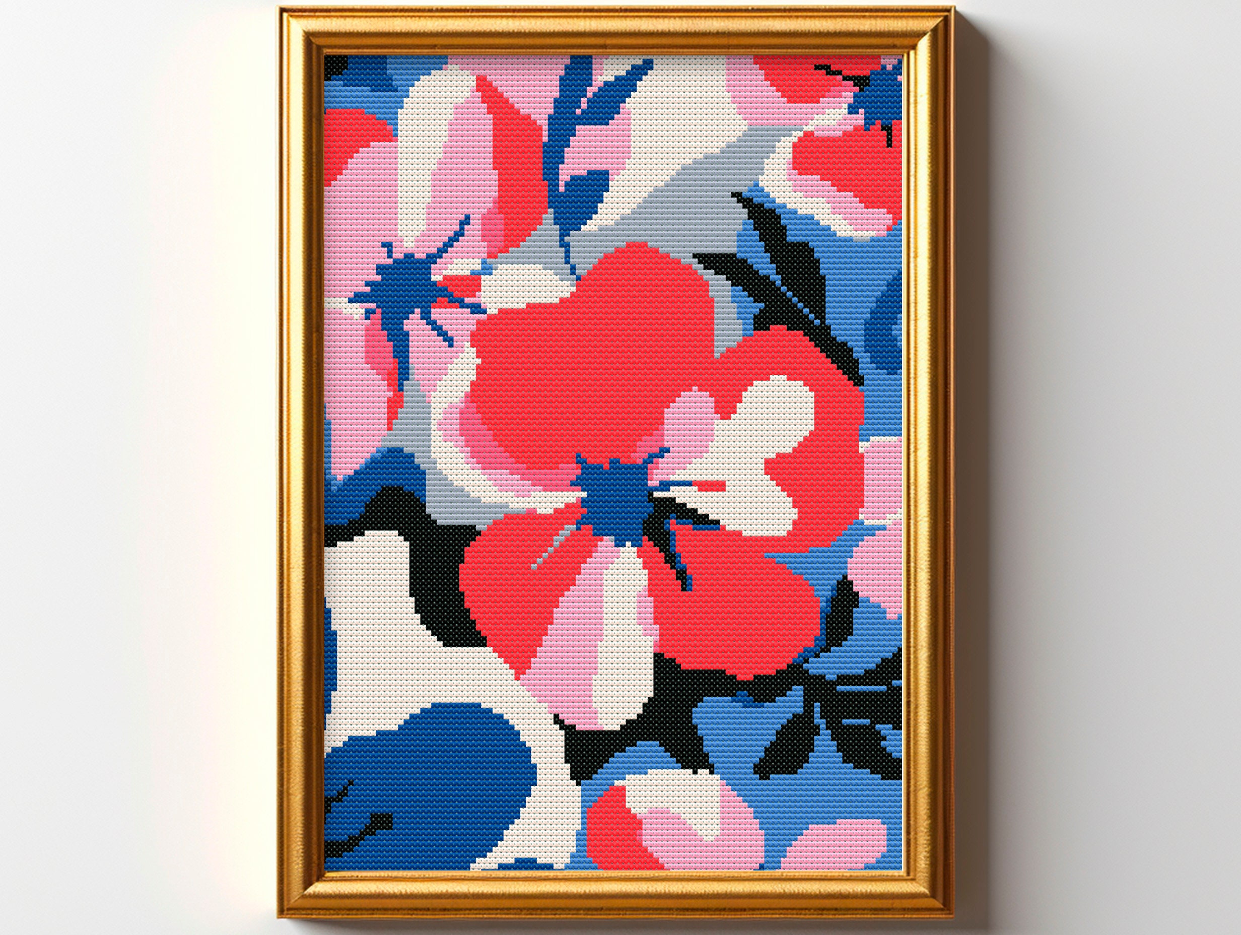 SET of 4 Abstract Cross Stitch Pattern PDF BUNDLE Deal Sale Modern ...