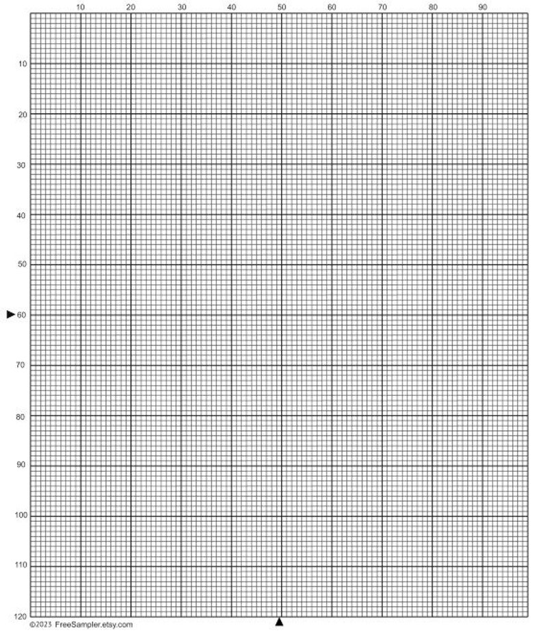 PRINTABLE Cross Stitch Graph Paper Bundle PDF 6 SIZES Count 14, 10, 11
