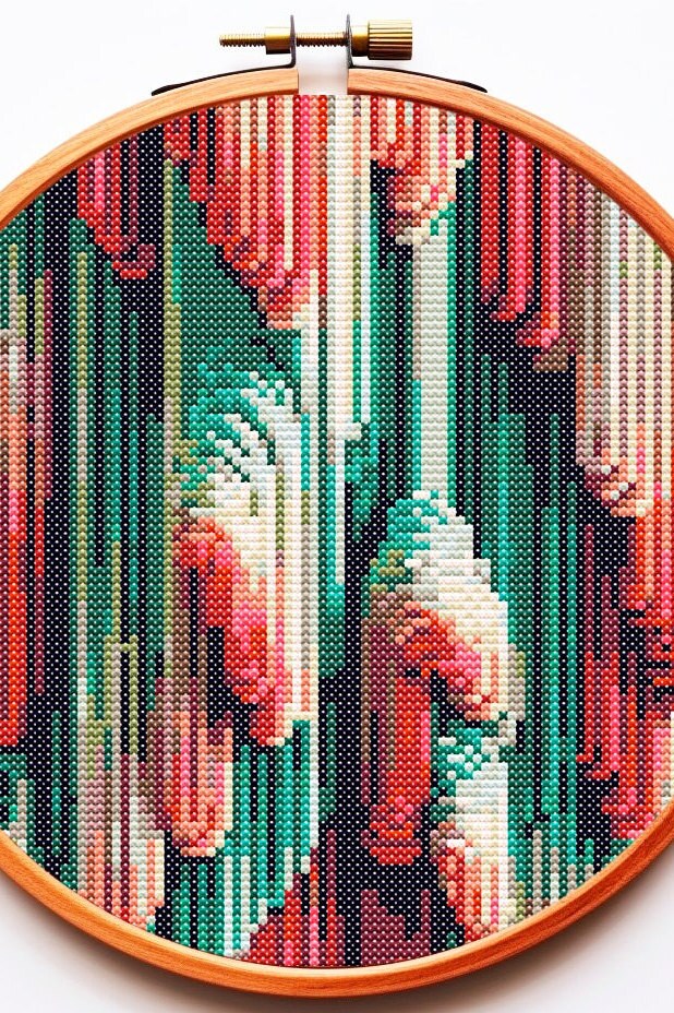Modern Unique Cross-stitch Pattern PDF Instant Download Embroidery ...