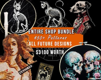 Patrones de punto de cruz TIENDA COMPLETA Acceso de por vida Más de 400 PDF de descarga instantánea Paquete: Conjunto de gráficos XStitch Todos los patrones actuales y futuros