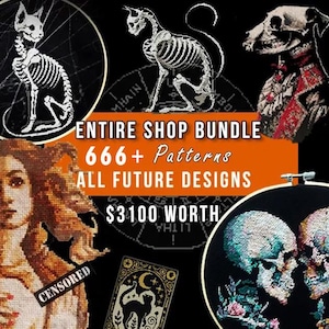 666+ Schemi per Punto Croce ABBONAMENTO ALL'INTERO NEGOZIO Accesso a vita a tutti gli schemi attuali e futuri (download immediato in formato PDF) Pacchetto