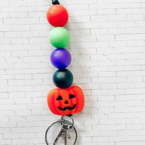 Teacher Lanyard | Thanksgiving Turkey Lanyard | Silicone Bead Lanyard | Lanyard for Badge & Keys