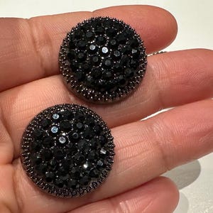 Luxury Black Colour rhinestone Fancy Large Shank Buttons 11/18/23/25mm-Metal Coat Buttons
