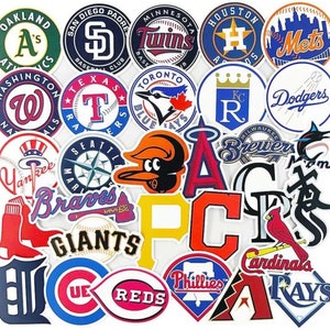 30 PC MLB Major League Baseball Sticker Collection - Premium Team Logo Decals
