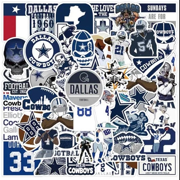 Dallas Football NFL Fan Decals - Ultimate Team Spirit Sticker Collection Trendy Sports Stickers