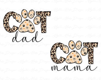 Cat Mama Png, Cat Dad Png, Cat Mama Leopard Png, Mothers Day Gift, Cat Mama Shirt Png, Mothers Day Png, Cat Lover Png, Mom Life Png
