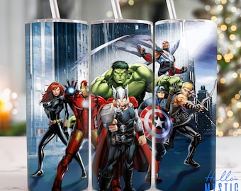 Gobelet super-héros 20 oz Png, Gobelet personnages de films 20 oz Png, Emballage de gobelet héros 20 oz, Personnages de film 20 oz Png