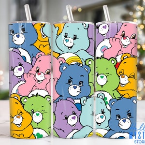 Cartoon Characters 20oz Tumbler Png, Cartoon Bears Tumbler 20oz Png, Cartoon 20 oz Tumbler Wrap, Movie Characters 20 oz Skinny Tumbler Png