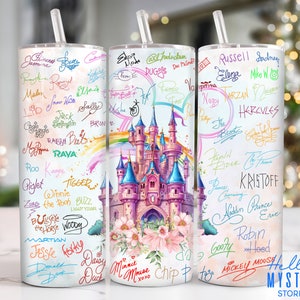 Cartoon Characters 20oz Tumbler Png, Cartoon Castle Tumbler 20oz Png, Cartoon 20 oz Tumbler Wrap, Movie Characters 20 oz Skinny Tumbler Png