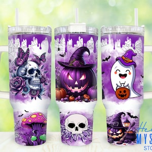 Horror Halloween 40 Unzen Tumbler Png, gruselige Saison Tumbler 40 Unzen Png, Halloween Ghost 40 Unzen Tumbler Wrap, 40 Unzen Tumbler Png Sublimation