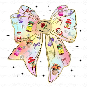 Mama Topper Multipack Coquette Bow Png, Retro Madre Png, Spanische Mutter Png, Spanischer Muttertag Png, Mutterleben Png, Muttertagsgeschenk
