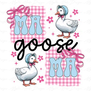 Mama Goose Coquette Png, Mama Silly Goose png, Goose Mama png, Flower Goose Png, Goose Mothers Day Png, Floral Goose Png, Mothers Day Gift