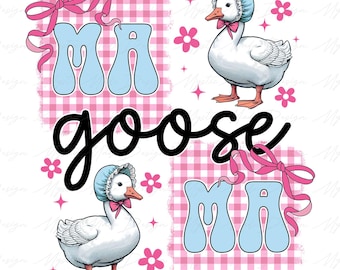 Coquette maman oie png, maman idiote png, oie maman png, fleur d'oie Png, oie fête des mères png, oie florale png, cadeau de fête des mères
