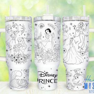 Cartoon Characters 40oz Tumbler Png, Princess Tumbler 40oz Png, Cartoon 40 oz Tumbler Wrap, Princess 40 oz Tumbler Png