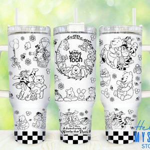 Cartoon Characters 40oz Tumbler Png, Movies Characters Tumbler 40oz Png, Cartoon 40 oz Tumbler Wrap, Bear 40 oz Tumbler Png Sublimation