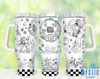 Cartoon Characters 40oz Tumbler Png, Movies Characters Tumbler 40oz Png, Cartoon 40 oz Tumbler Wrap, Bear 40 oz Tumbler Png Sublimation