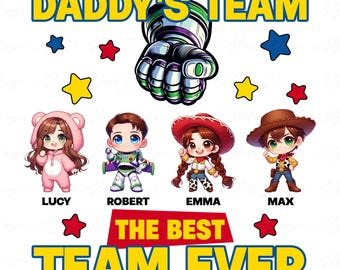 Personalized Superhero Daddy Team Png, Super Dad Png, Fathers Day Png, Father Hand Png, Dad Fist Bump Png, Father and Son, Gift for Dad