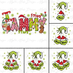 Benutzerdefinierte Weihnachten Gammy Bis zu 8 Kindernamen Png, Weihnachten Mama Png, Frohe Weihnachten Png, Weihnachtscharakter Png, Retro Weihnachten Sublimation