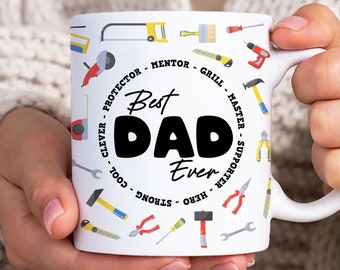 Involucro per tazza migliore papà di sempre, modello per tazza da 11 once per il primo papà, Png per tazza da 11 once per la festa del papà, Png per tazze da caffè per papà, Involucro per tazza per papà, Tazza per papà meccanico