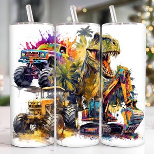 Dinosaurier und Monstertruck 20 Unzen Tumbler Png, Dinosaurier Tumbler 20 Unzen Png, Dinosaurier 20 Unzen Tumbler Wrap, Dinosaurier 20 Unzen Skinny Tumbler Png