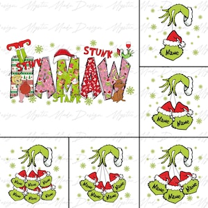 Benutzerdefinierte Weihnachten Mamaw Kid Name Png, Weihnachten Mama Png, Frohe Weihnachten Png, Weihnachtscharakter Png, Retro Weihnachten Sublimation