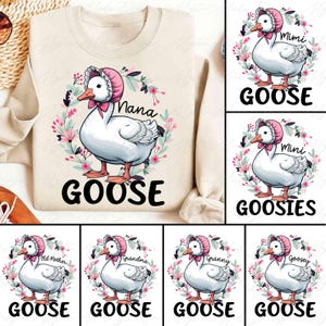 Bundle Mama Goose Png, Mama Silly Goose png, Goose Mama png, Flower Goose Png, Goose Mothers Day Png, Floral Goose Png, Mothers Day Gift