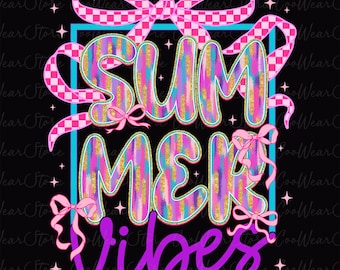 Summer Vibes Png, Summer Coquette Bow, Summer Coquette Png, Boho Summer Vibes Png, Trendy Summer Shirt Design Png, Floral Summer Png