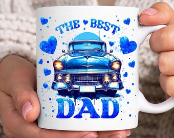 La migliore tazza per papà di sempre, modello di tazza per auto di papà da 11 once, felice festa del papà tazza da 11 once Png, tazze da caffè per papà Png, confezione per tazza per papà, la migliore tazza per papà